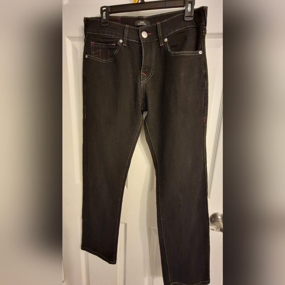 True Religion Men's Relaxed Straight Jeans in Black